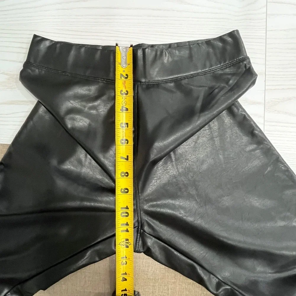 Ci Sono Faux Leather Leggings Womens Medium Black High Rise Streetwear Night Out